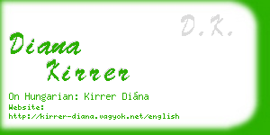 diana kirrer business card